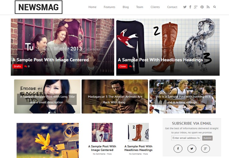 Newsmag Blogger Template | Responsive