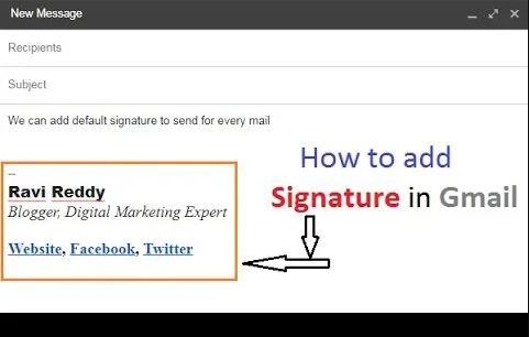 How to add Signature in Gmail