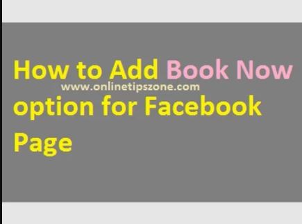 How to add Book Now option for Facebook Page