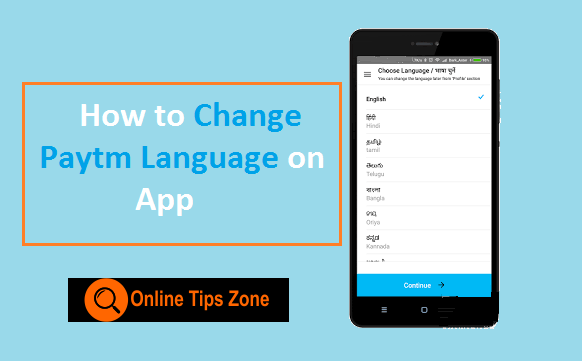 change paytm language