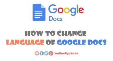 How to change Google Docs Language
