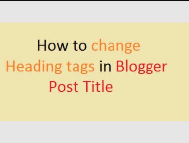 How to change Head tags in blogger post Title