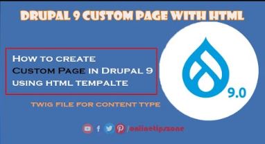 How to create Custom pages in Drupal 9