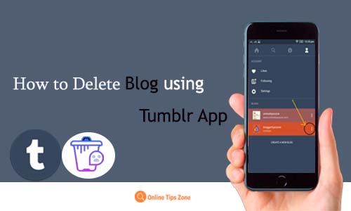 delete tumblr blog on app