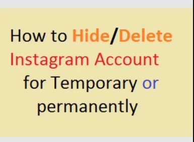 How to delete Instagram Account | Hide instagram ID