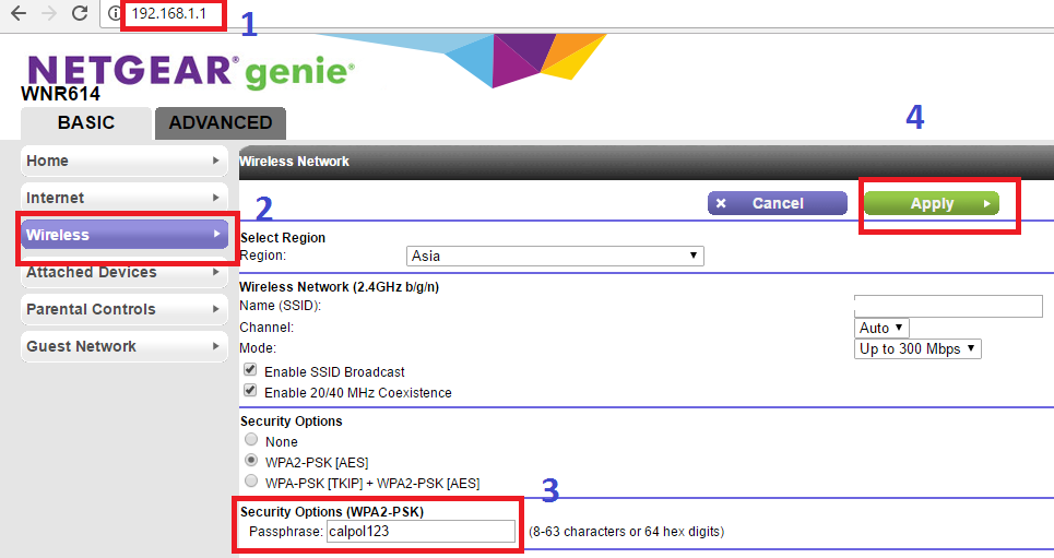 change netgear wifi password