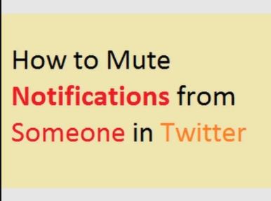 How to Mute Notifications from Someone in Twitter