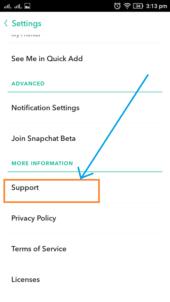 snapchat language change in app