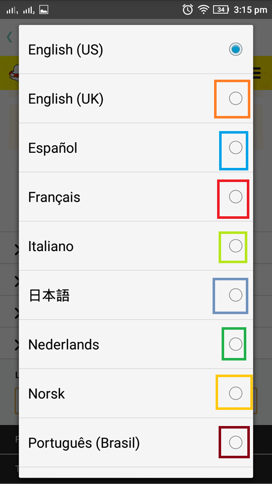 snapchat languages