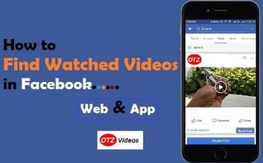 How to see Watched Videos on Facebook