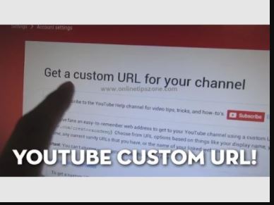 How to get Custom URL to YouTube channel
